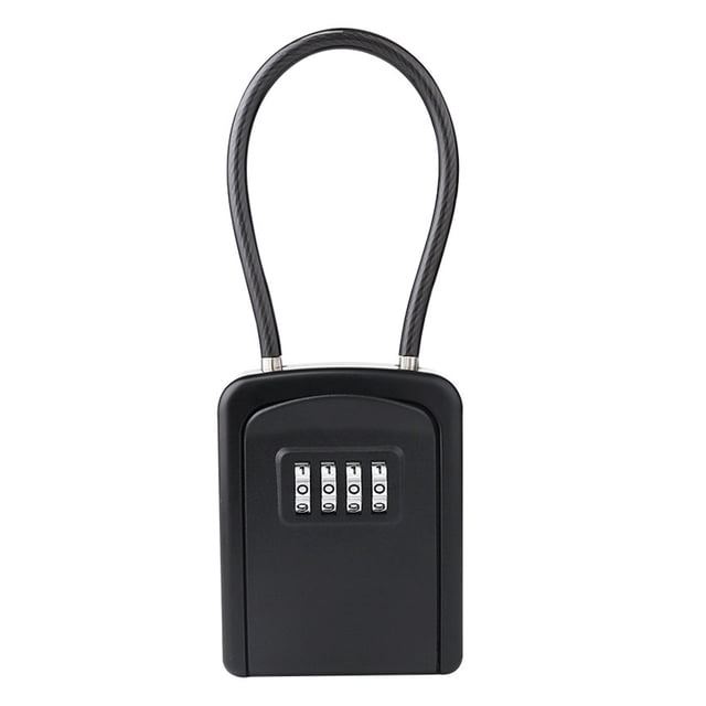 4 Digit Combination Key Safe Box Waterproof Key Storage Lock Box with Removable Chain ,Easy to Use