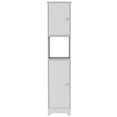 thumbnail image 2 of Rumford 2 Piece Bathroom Set, Ibis Linen Cabinet + Gouda 18" Bathroom Vanity, White, 2 of 4