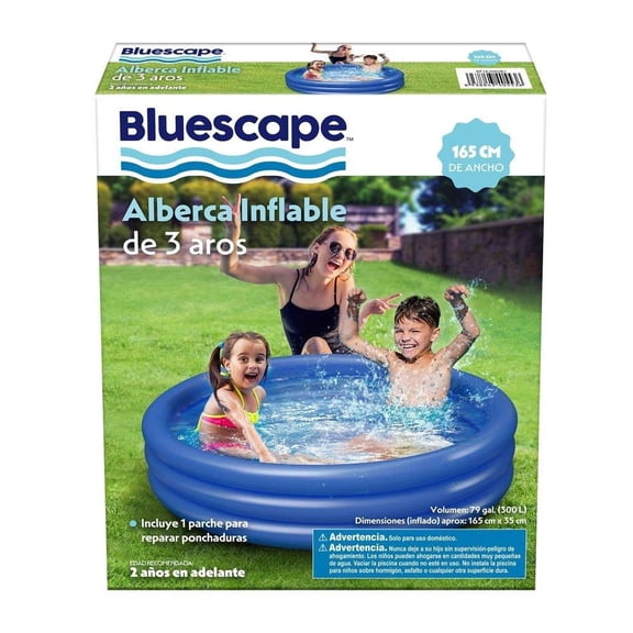 APAGADO POR COMERCIAL: Alberca inflable Bluescape 165 x 35 cm  azul profundo