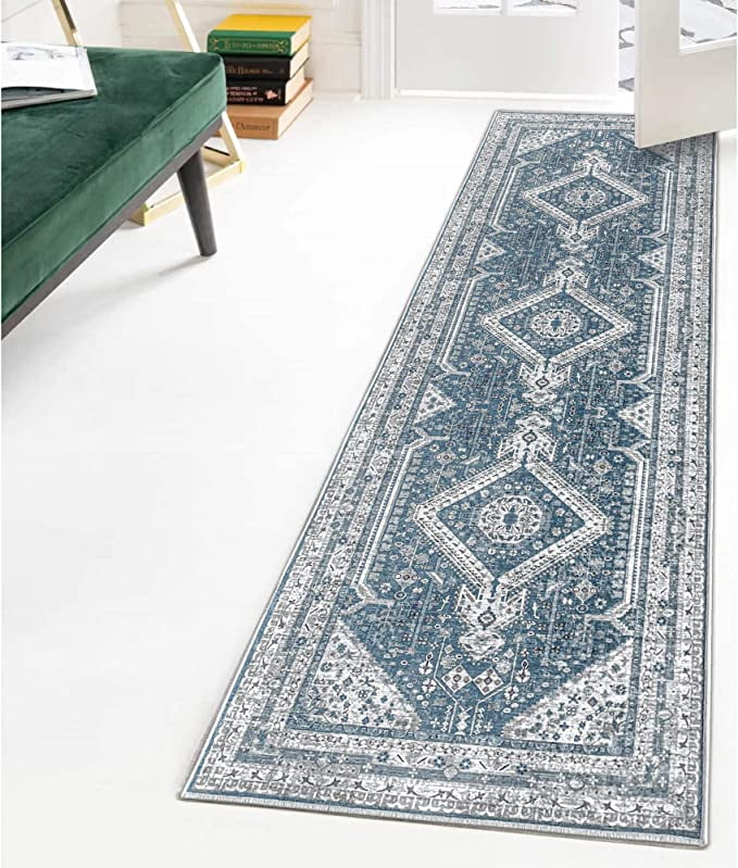 Vernal Machine Washable Non Slip Area Runner Rug High Traffic Non