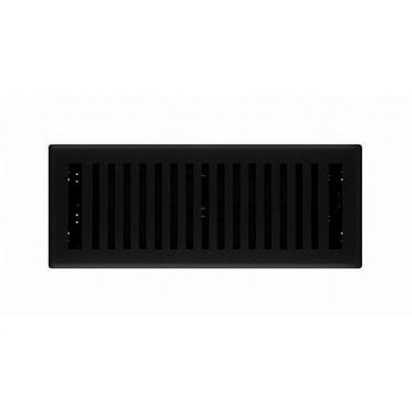 Imperial 4-inch x 12-inch Black Iron Montezuma, Floor Register, Rectangular, Household Vent Cover