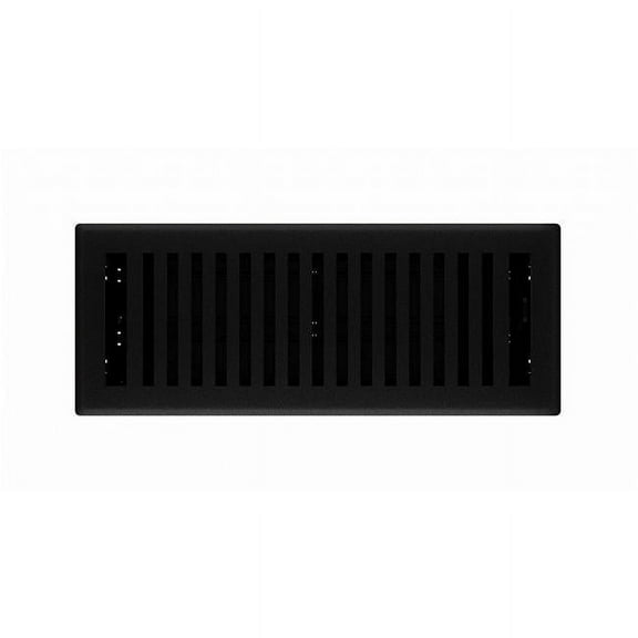 Imperial 4-inch x 12-inch Black Iron Montezuma, Floor Register, Rectangular, Household Vent Cover