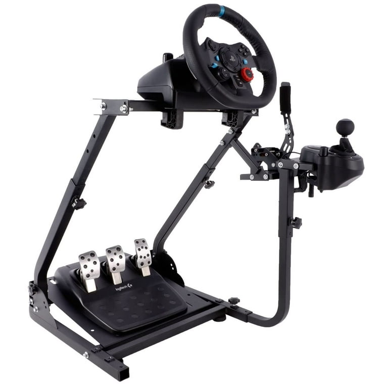 stege selvfølgelig Problemer Marada Racing Wheel Stand with Shifter Mount Height Adjustable Fit for  Logitech G920 G29 G27 - Walmart.com