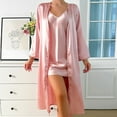 thumbnail image 2 of Kaemgyyd Women's Satin Robes Set with Nightgown Soft Comfy Silk Pajamas Set Bridesmaid 2 Piece Outfit Sleepwear, 2 of 4