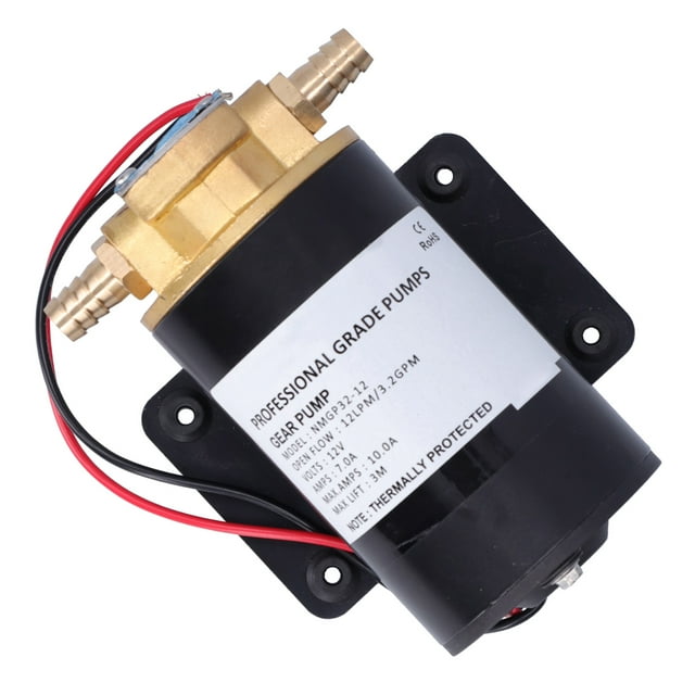 Bomba de engranajes, 12 V, 12 LPM, impulsor, engranaje en V, bomba de transferencia de agua, materiales ecológicos
