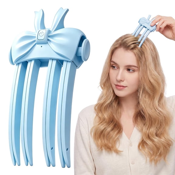 Heated Root Volumizer Clip, Hair Lifting Styler Booster Hair Volume Clip for Fine & Thick Hair, Portable Rechargeable Styling Clip for Women.Blue