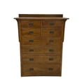 thumbnail image 3 of Crafters and Weavers Mission Quarter Sawn Oak 8 Drawer Dresser - Walnut, 3 of 3