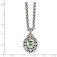 thumbnail image 2 of Shey Couture Sterling Silver w/14k Diamond & Green Quartz Necklace, 2 of 3