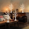 thumbnail image 4 of Árbol de Navidad PEIDUO de 60 cm con luces LED de abedul blanco, paquete de 4, 4 of 9