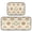 Orange Bow and Intertwined Green Leaves, variant on 2-Piece Kitchen Mat Set Non Slip Washable Floor Mats Decorative Rugs for Kitchen Sink Laundry Cartoon Red Mushroom Pattern