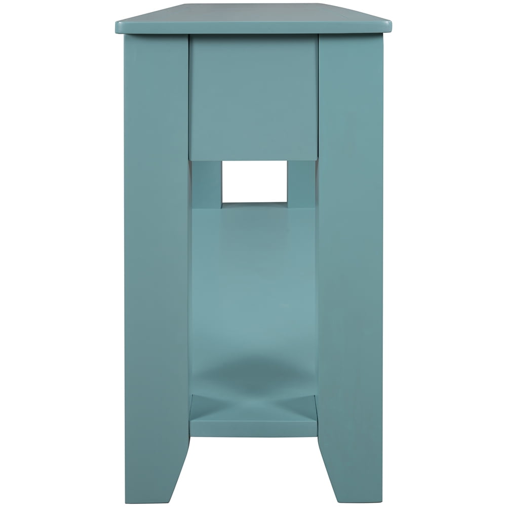 Lowestbest 55" Modern Console Table, Entryway Side Table with 3 Drawers and 1 Shelf for Bedrooms and Hallway (Green) Lowestbest 55" Modern Console Table, Entryway Side Table with 3 Drawers and 1 Shelf for Bedrooms and Hallway (Green)