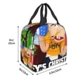 thumbnail image 5 of Lsque Sml Jeffy Print Insulated Lunch Bag with Thick Aluminum Foil Lunch Tote Bag with Front Pocket for Men and Women, Ideal for Work, School, Picnics, and Travel, 5 of 8