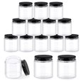 thumbnail image 1 of Juego de tarros de vidrio Glarks, 12 unidades, 120 ml, con tapas, para cosméticos, 1 of 7
