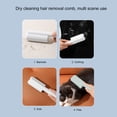 thumbnail image 4 of Cat Hair Brush, Multipurpose Efficient 3 Rows Design Easily Removing Cat Dog Grooming Brush for Shedding and Grooming, 4 of 8