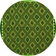 thumbnail image 1 of Ahgly Company Indoor Round Oriental Green Traditional Area Rugs, 4' Round, 1 of 1