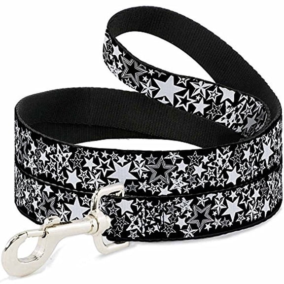 Buckle-Down Pet Leash - Stargazer Black White - 4 Feet Long - 1 2" Wide