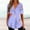 Purple womens tops, variant on pimelu Womens Tops Womens Tops Button up Lightweight Comfy Loose Hem Blouses Henley Shirt Summer Casual Floral Tops Girls V-Neck Short Sleeve Tunic Top