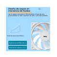 thumbnail image 3 of Ventilador de Pc 120mm Silencioso Sin Luz Para Pc Belug Blanco, 3 of 4