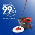 thumbnail image 2 of O-Cedar Easywring Microfiber Spin Mop & Bucket Floor Cleaning System With 1 Extra Refill, Red / Gray, 2 of 3