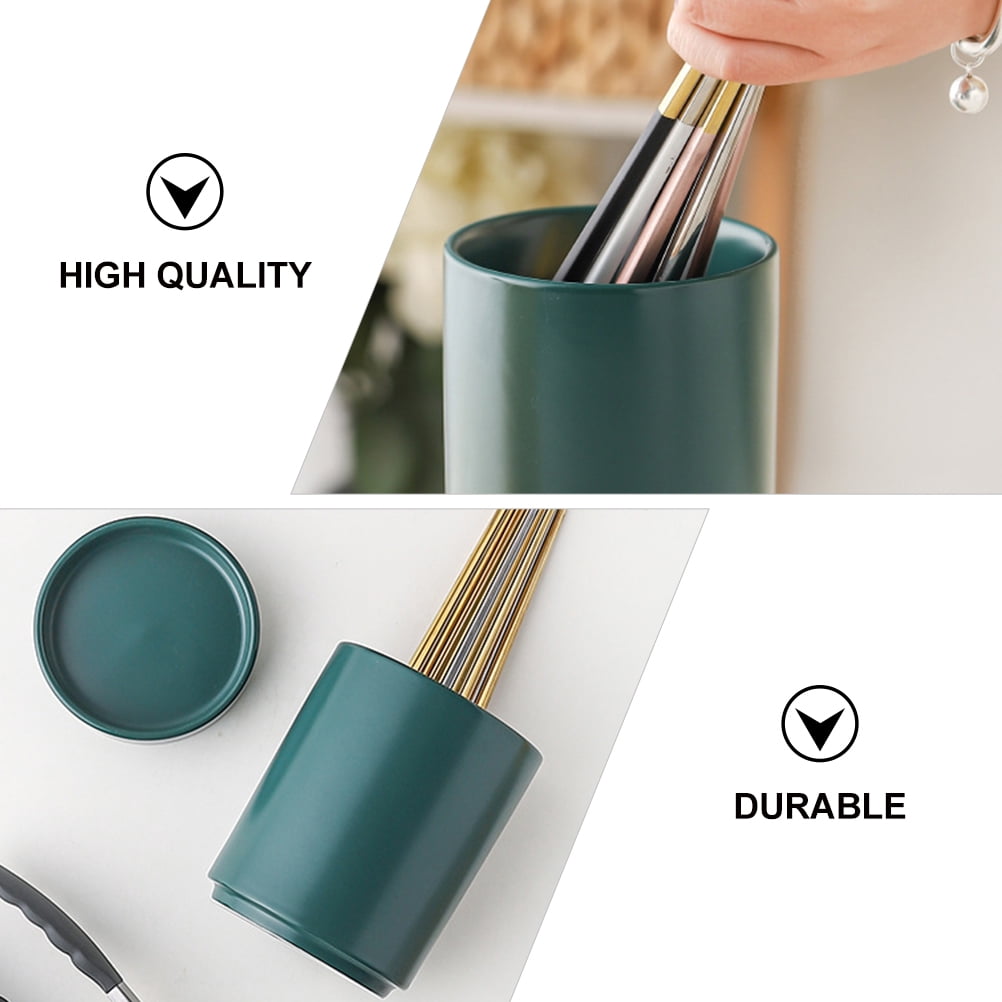 Yongwei Plastic Spoon Holder Utensil Organizer Green