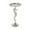 Silver Pedestal Solid Sea Horse Animals Round 16" x 16" x 29", variant on DecMode 16" x 29" Silver Aluminum Metal Pedestal Sea Horse Accent Table with Tray Top, 1-Piece