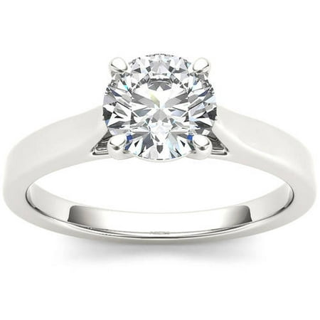 1 Carat T.W. Diamond Solitaire 14kt White Gold Engagement Ring