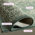 thumbnail image 6 of SAFAVIEH Courtyard Ilija Medallion Indoor/Outdoor Area Rug, Dark Green/Beige, 5'3" x 7'7", 6 of 14