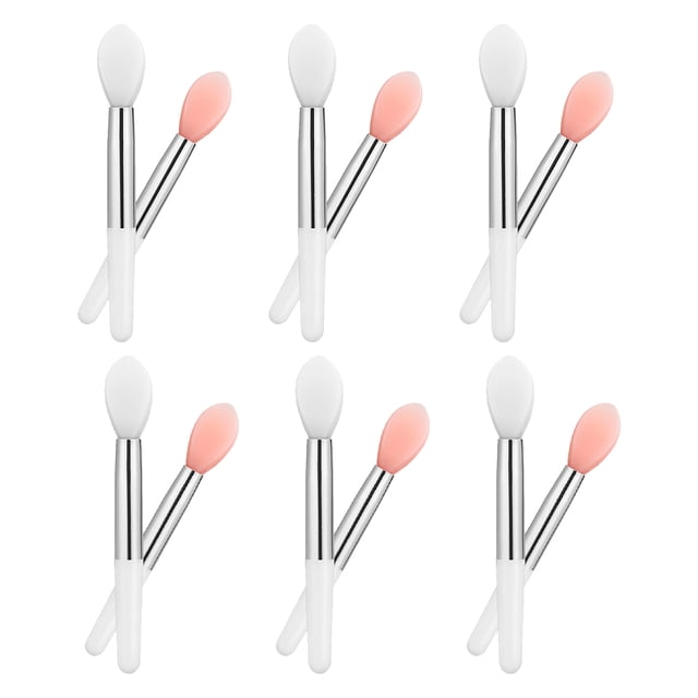Raindrops 24Pcs Assorted Color Silicone Lip Brushes for Lipstick Lip Gloss Makeup Tool Portable and Skin Friendly