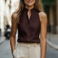 thumbnail image 6 of Admvng Women's Linen Tank Tops Summer Business Casual Blouses Sleeveless Work Shirts, 6 of 9