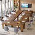 thumbnail image 5 of Tribesigns 6.5 ft Conference Table, 78.74-inch Long Rectangular Meeting Table for 6-8 People, Dark Brown, 5 of 9