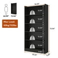 thumbnail image 4 of Topcobe Wood Bookcase, 72" Tall Bookshelf with 6-Tier Open Storage Shelves, Modern Furniture for Indoor, Black, 4 of 5