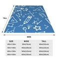 thumbnail image 6 of Stationery Doodle Pattern Throw Blanket, Super Soft Anti-Pilling Flannel Bed Blankets, 50"x40", 6 of 8