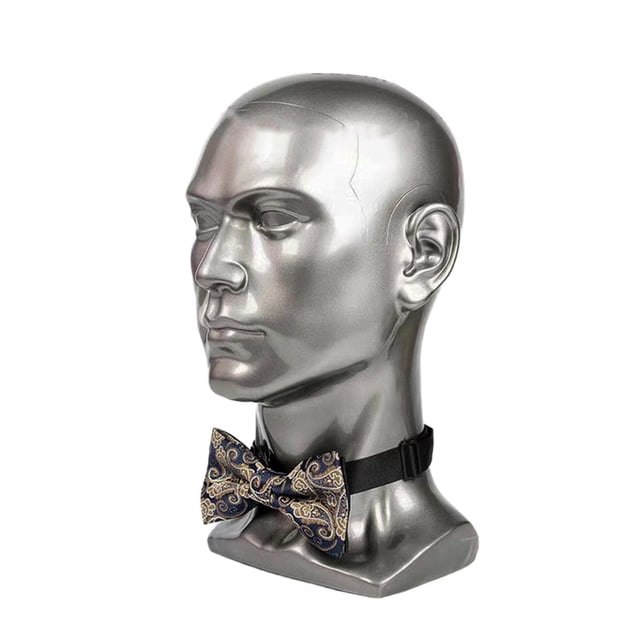 Cabeza de Maniquí Salvador con Soporte para Pelucas Independiente Gris Plateado 15 cm x 11 cm x 30 cm