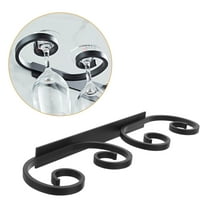 FRCOLOR  Red Wine Cup Holder Glasses Hanging Storage Rack Racks Black