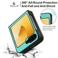 thumbnail image 6 of ELEHOLD Case for Samsung Galaxy Z Flip 6, Shockproof Magnetic Case Hard PC Slim Phone Cover,Mint, 6 of 11