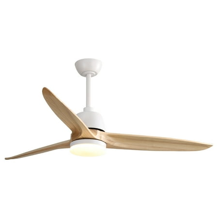 

KUIKUI 56 Inch Ceiling Fan Light With 6 Speed Remote Energy-saving DC Motor Matte White