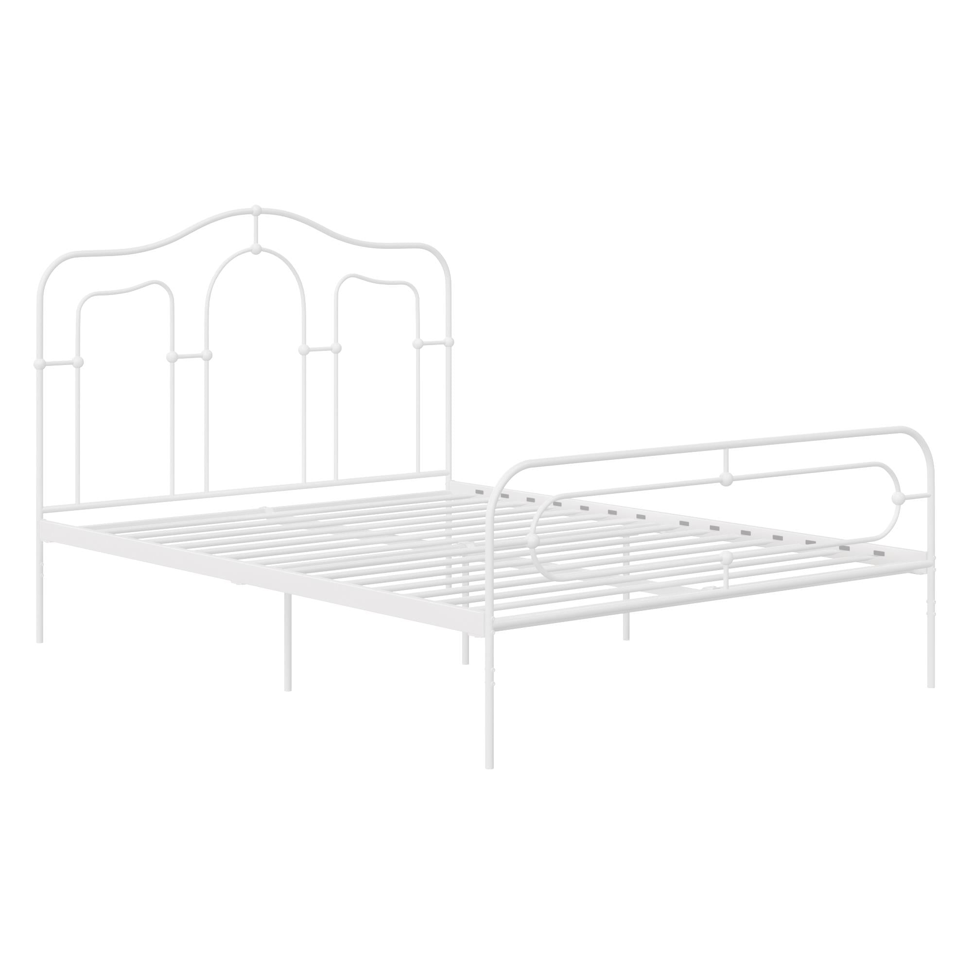 Mr. Kate Roxanne Metal Platform Bed Frame with Cane Headboard, Queen, Black