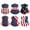 Black, variant on 6PC USA Flag Neck Gaiter Breathable Scarf for Men Women 4th of July Seamless Bandana Rave Face Cover Scarf Mask Headband Colorful Headwear One Size Red