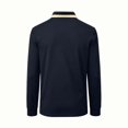 thumbnail image 5 of YOIAVAIOY Mens Contrast Collar Sweatshirt Long Sleeve Button Neck Pullovers Lightweight Slim Fit Pullover Sweatshirts Casual Business Polos Navy L, 5 of 8