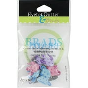 Eyelet Outlet Shape Brads 12/Pkg-Tea