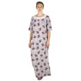 thumbnail image 1 of Sakkas Maha Soft Womens Short Sleeve Nightgown Sleep Dress Breathable No Bunch Up - Mocha-plaid - XL, 1 of 5
