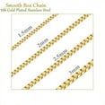 thumbnail image 2 of Infinique Creations - 18K Gold Plated Stainless Steel Box Chain Bracelet Necklace Men Women 1mm-4mm, 2 of 7