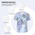 thumbnail image 3 of Rateoe Bird Butterfly Stripe Pattern Men’s Baseball Short Sleeve Polo Shirt, Midweight Men's Shirt Golf Shirt Polo Shirts Quick Dry Short-X-Large, 3 of 7