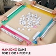 thumbnail image 6 of Mahjong Set with 166 White Tiles, 4 Colored Racks, and Travel Carrying Case, 6 of 10