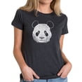 thumbnail image 1 of LA Pop Art Women's Premium Blend Word Art T-shirt - Panda, 1 of 2