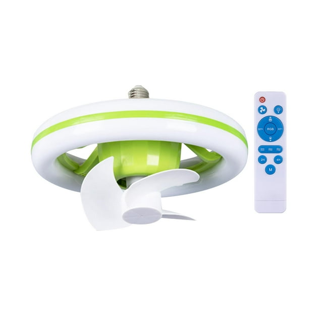 Ventilador de techo con luz, ventilador de techo con lámpara de atenuación, ventilador de techo LED RGB silencioso, lámpara para dormitorio,