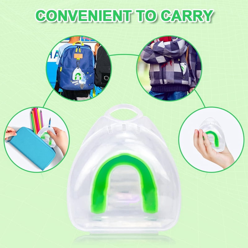 10 Packs Kids Youth Mouth Guard - Football Mouth Guard, EVA Food Grade Material Mouthpiece with Portable Case