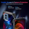 thumbnail image 3 of Casetego for Moto G 5G 2024 Case,Glow in The Dark Three Layer Heavy Duty Shockproof Protection Hard Plastic Bumper+Soft Silicone Protective Case,Shiny Blue, 3 of 7