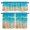 Blue, variant on Summer Beach Kitchen Curtains Valances 3 Piece Set, Teal Blue Ocean Waves Beige Sand Starfish Shells Rod Pocket Tier Curtain and Valance Drapes for Small Window 24 Inch Length for Bedroom Cafe