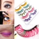 thumbnail image 1 of Farfi 5 par/caja pestañas postizas suaves cómodas de usar imitación de visón densas exageradas belleza pestañas postizas para escenario, 1 of 5